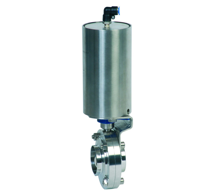 شیر پروانه پنوماتیک استنلس استیل ۳۰۴ -B&G- جوشی