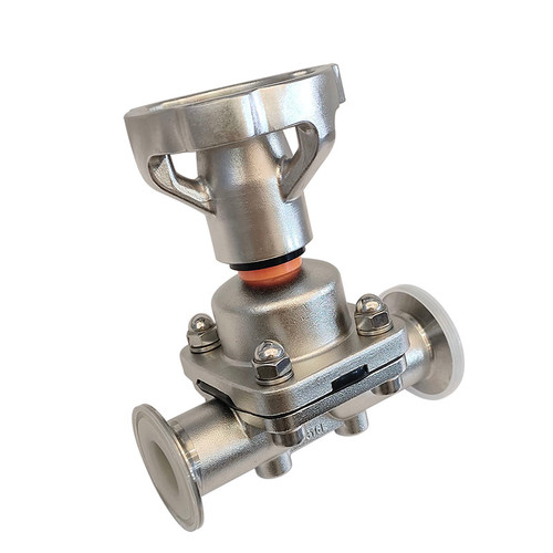 شیر دیافراگمی با پوشش داخلی فلورین استنلس استیل۳۱۶ کلمپی - ALFA