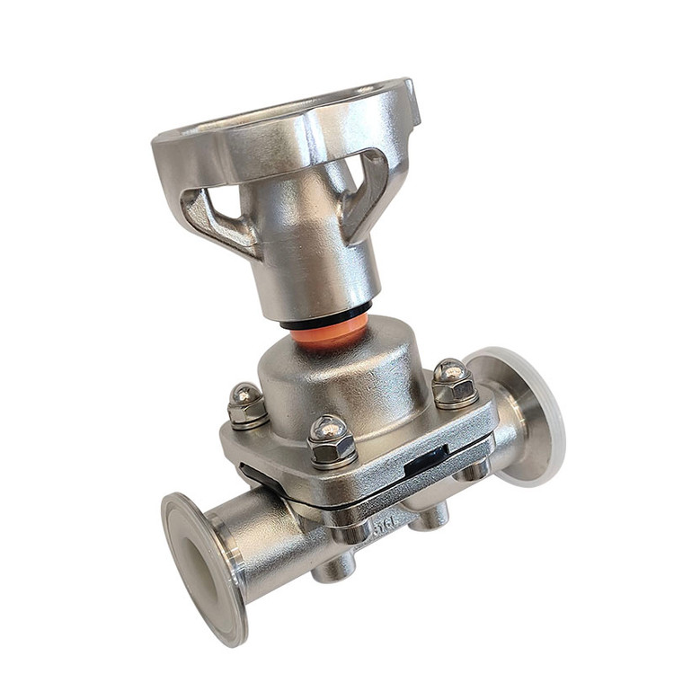 شیر دیافراگمی با پوشش داخلی فلورین استنلس استیل۳۱۶ کلمپی - ALFA