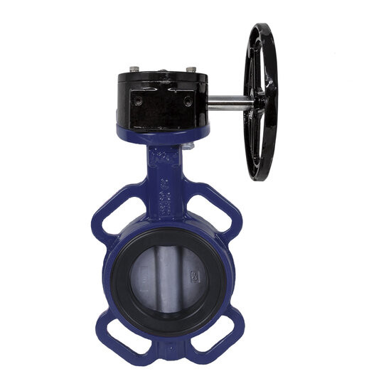 شیر پروانه ویفری سیت استیل گیربکسی بدنه چدن PN16