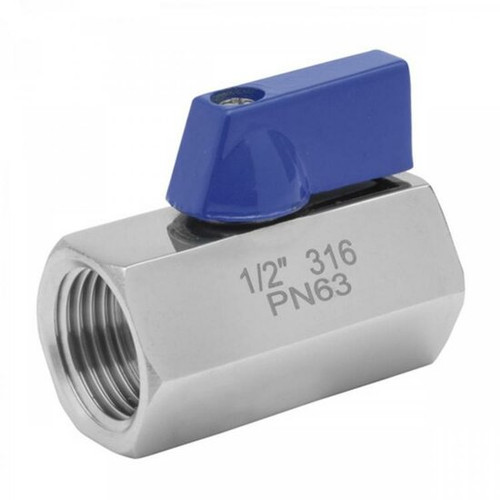 شیر بال ولو مینی استنلس استیل دوسر مادگی آلفا 316